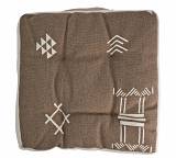 Μαξιλάρι καρέκλας καφέ με εθνικ σχ.,40x40x6cm HE331