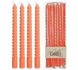 Στριφτο κερί κηροπηγίου, σετ 4τεμ.,πορτοκαλί,26cm XET-9396