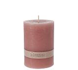 Κερί κορμός 7x10cm, ρουστίκ, ροζ CA384