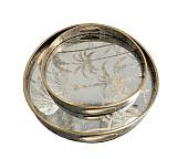 Σ/2 Στρογγυλοί δίσκοι"Palm"με καθρέπτη 37/45cm HE410