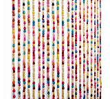 Κουρτίνα κρόσι από πολύχρωμα ξυλάκια, 90x180cm HE503