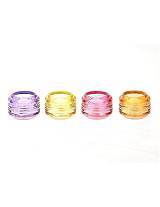 Κηροπήγιο γυαλ.4χρωμ.Φ8Η6cm