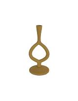 Κηροπήγιο μεταλ.μονόκερο ώχρα Φ12Η27cm