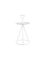 Τραπέζι βοηθητικό μεταλ. λευκό Φ41Η79CM