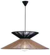 Φωτιστικό μονόφωτο  σχοινί natural/μαύρο  Ε27 Φ70