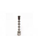 Κηροπήγιο μονόκερο αλουμ.ασημί 19,5εκ.