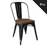 RELIX Wood Καρέκλα-Pro, Μέταλλο Βαφή Μαύρο, Απόχρωση Ξύλου Dark Oak Ε-00015496 Ε5191W,11