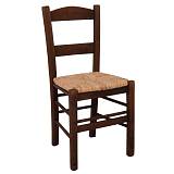 ΣΥΡΟΣ Καρέκλα Οξιά Βαφή Εμποτισμού Καρυδί, Κάθισμα Ψάθα Ρ-00019507 Ρ950,Ε2