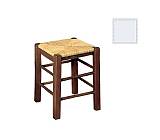 ΤΑΒΕΡΝΑΣ Σκαμπό Βοηθητικό, Οξιά Εμποτισμός Λάκα Άσπρο, Κάθισμα Ψάθα Ρ-00008044 Ρ978,Ε8