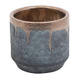 ΚΕΡΑΜΙΚΟ ΒΑΖΟ Fylliana FL3806 ΜΠΛΕ-ΜΠΡΟΝΖΕ ΧΡΩΜΑ 14x13εκ