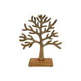 ΕΠΙΤΡΑΠΕΖΙΟ ΔΙΑΚΟΣΜΗΤΙΚΟ Fylliana "Tree" ΧΡΥΣΟ ΜΕ ΞΥΛΙΝΗ ΒΑΣΗ 21x7x25εκ