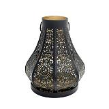 ΜΕΤΑΛΛΙΚΟ ΦΑΝΑΡΙ Fylliana FL12299 ΜΑΥΡΟ-ΧΡΥΣΟ ΧΡΩΜΑ 20x22εκ