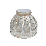 ΜΕΤΑΛΛΙΚΟ ΦΑΝΑΡΙ Fylliana FL14042 ΛΕΥΚΟ-ΧΡΥΣΟ ΧΡΩΜΑ 20x18εκ