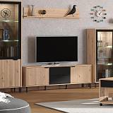 ΕΠΙΠΛΟ ΤΗΛΕΟΡΑΣΗΣ MAYENNE 157 3K2F2V ARTISAN OAK-ΜΑΥΡΟ MAT 157x40x55εκ