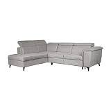 ΚΑΝΑΠΕΣ ΑΡΙΣΤΕΡΗ ΓΩΝΙΑ Fylliana Alessia ΓΚΡΙ ΥΦΑΣΜΑ 284x216x100εκ