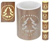 Φωτιζόμενο Κερί Led Ρουστικ 4 σχέδια   CF975