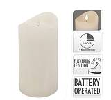 Κερι led με timer σε λευκο χρ., 9x15cm CA429