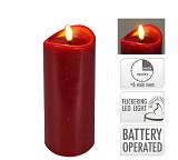 Κερι led με timer σε κοκκινο χρ., 7x12.5cm CA430