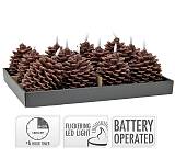 Κερι led με timer σχ.κουκουναρι 10x13cm CA433