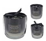 Αρωματικό κερί σε μαύρη γυάλα 3 αρωματα.,10x10cm CA441