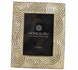 Φωτο/θήκη "κύκλος" polyresin χρυσή κορνίζα 13x18cm KO217