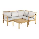 ΓΩΝΙΑΚΟ ΣΕΤ ΚΗΠΟΥ 4 ΤΕΜ ΞΥΛΟ ΑΚΑΚΙΑΣ Fylliana FL130 ΚΑΡΥΔΙ ΣΚΕΛΕΤΟΣ ΜΠΕΖ-ΚΑΦΕ ΥΦΑΣΜΑ 190x130x79εκ