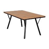 ΜΕΤΑΛΛΙΚΟ ΤΡΑΠΕΖΙ ΚΗΠΟΥ Fylliana FL6514 ΜΕ ΕΠΙΦΑΝΕΙΑ POLYWOOD ΧΡΩΜΑ ΓΚΡΙ 160x91x72εκ