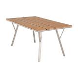 ΜΕΤΑΛΛΙΚΟ ΤΡΑΠΕΖΙ ΚΗΠΟΥ Fylliana FL6514 ΜΕ ΕΠΙΦΑΝΕΙΑ POLYWOOD ΧΡΩΜΑ ΜΠΕΖ 160x91x72εκ