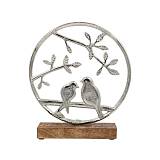 ΔΙΑΚΟΣΜΗΤΙΚΟ ΑΛΟΥΜΙΝΙΟΥ Fylliana Birds 3280 ΜΕ ΞΥΛΙΝΗ ΒΑΣΗ ΧΡΥΣΟ ΧΡΩΜΑ 25x5x23εκ