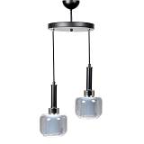 ΔΙΦΩΤΟ ΚΡΕΜΑΣΤΟ ΦΩΤΙΣΤΙΚΟ ΟΡΟΦΗΣ ΔΙΠΛΟ ΓΥΑΛΙΝΟ ΚΑΠΕΛΟ Fylliana ΑΣΗΜΙ ΧΡΩΜΑ Ε27 25x75εκ