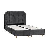 ΔΙΠΛΟ ΚΡΕΒΑΤΙ Fylliana New Amsterdam ΓΚΡΙ ΧΡΩΜΑ ΥΦΑΣΜΑΤΟΣ 160x208x124εκ (160x200)