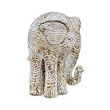 ΕΠΙΤΡΑΠΕΖΙΟ ΔΙΑΚΟΣΜΗΤΙΚΟ ΕΛΕΦΑΝΤΑΣ Fylliana FL404 ΧΡΥΣΟ-ΛΕΥΚΟ ΑΝΤΙΚΕ ΧΡΩΜΑ 15x9x19εκ