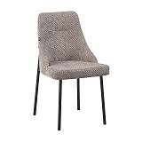 ΚΑΡΕΚΛΑ ΤΡΑΠΕΖΑΡΙΑΣ Fylliana FL31 ΜΕ ΜΕΤΑΛΛΙΚΑ ΠΟΔΙΑ ΚΑΙ ΚΑΦΕ ΧΡΩΜΑ ΥΦΑΣΜΑΤΟΣ 56x49x87εκ