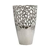 ΜΕΤΑΛΛΙΚΟ ΒΑΖΟ Fylliana FL8852 ΑΣΗΜΙ ΧΡΩΜΑ 24x14x39εκ