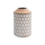 ΜΕΤΑΛΛΙΚΟ ΕΠΙΤΡΑΠΕΖΙΟ ΔΙΑΚΟΣΜΗΤΙΚΟ ΒΑΖΟ Fylliana FL363 ΜΠΕΖ-ΛΕΥΚΟ ΧΡΩΜΑ 20x30εκ