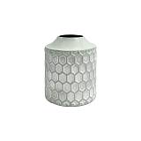 ΜΕΤΑΛΛΙΚΟ ΕΠΙΤΡΑΠΕΖΙΟ ΔΙΑΚΟΣΜΗΤΙΚΟ ΒΑΖΟ Fylliana FL364 MINT-ΛΕΥΚΟ ΧΡΩΜΑ 19x23εκ