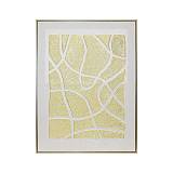 ΠΙΝΑΚΑΣ ΣΕ ΚΑΜΒΑ ΜΕ ΠΛΑΣΤΙΚΟ ΠΛΑΙΣΙΟ Fylliana FL246991 ΧΡΥΣΟ-ΛΕΥΚΟ 60x3x80εκ