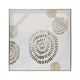 ΠΙΝΑΚΑΣ ΣΕ ΚΑΜΒΑ ΜΕ ΠΛΑΣΤΙΚΟ ΠΛΑΙΣΙΟ Fylliana FL247442 ΧΡΥΣΟ-ΛΕΥΚΟ 60x3x60εκ