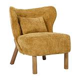 ΠΟΛΥΘΡΟΝΑ Fylliana Agnes ΚΙΤΡΙΝΟ ΧΡΩΜΑ ΥΦΑΣΜΑΤΟΣ ΜΕ ΞΥΛΙΝΑ ΠΟΔΙΑ 66x73x77εκ