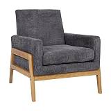 ΠΟΛΥΘΡΟΝΑ Fylliana Irma ΓΚΡΙ ΧΡΩΜΑ ΥΦΑΣΜΑΤΟΣ ΜΕ ΞΥΛΙΝΑ ΠΟΔΙΑ 73x77x82εκ