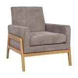 ΠΟΛΥΘΡΟΝΑ Fylliana Irma ΜΠΕΖ ΧΡΩΜΑ ΥΦΑΣΜΑΤΟΣ ΜΕ ΞΥΛΙΝΑ ΠΟΔΙΑ 73x77x82εκ