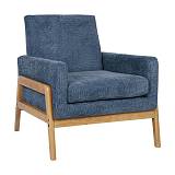 ΠΟΛΥΘΡΟΝΑ Fylliana Irma ΜΠΛΕ ΧΡΩΜΑ ΥΦΑΣΜΑΤΟΣ ΜΕ ΞΥΛΙΝΑ ΠΟΔΙΑ 73x77x82εκ