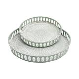 ΣΕΤ 2 ΜΕΤΑΛΛΙΚΟΙ ΔΙΣΚΟΙ Fylliana FL1510 MINT-ΛΕΥΚΟ ΧΡΩΜΑ 38x5εκ