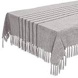 ΤΡΑΠΕΖΟΜΑΝΤΗΛΟ ΜΕ ΚΡΟΣΣΙΑ Fylliana ΓΚΡΙ-ΣΙΕΛ ΡΙΓΑ 135x180εκ