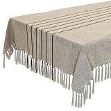 ΤΡΑΠΕΖΟΜΑΝΤΗΛΟ ΜΕ ΚΡΟΣΣΙΑ Fylliana ΜΠΕΖ-ΚΑΦΕ ΡΙΓΑ 135x180εκ