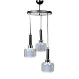 ΤΡΙΦΩΤΟ ΚΡΕΜΑΣΤΟ ΦΩΤΙΣΤΙΚΟ ΟΡΟΦΗΣ ΔΙΠΛΟ ΓΥΑΛΙΝΟ ΚΑΠΕΛΟ Fylliana ΑΣΗΜΙ ΧΡΩΜΑ Ε27 30x75εκ