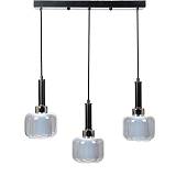 ΤΡΙΦΩΤΟ ΚΡΕΜΑΣΤΟ ΦΩΤΙΣΤΙΚΟ ΟΡΟΦΗΣ ΔΙΠΛΟ ΓΥΑΛΙΝΟ ΚΑΠΕΛΟ Fylliana ΑΣΗΜΙ ΧΡΩΜΑ Ε27 50x15x75εκ