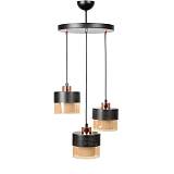 ΤΡΙΦΩΤΟ ΚΡΕΜΑΣΤΟ ΦΩΤΙΣΤΙΚΟ ΟΡΟΦΗΣ Fylliana ΜΠΡΟΝΖΕ ΧΡΩΜΑ Ε27 30x75εκ