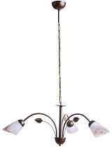 Φωτιστικό Πολύφωτο 3φ Μέταλλο καφέ/Γυαλί Ε14