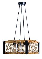 Φωτιστικό Πολύφωτο 4φ Μέταλλο μαύρο/Ξύλο Ε27